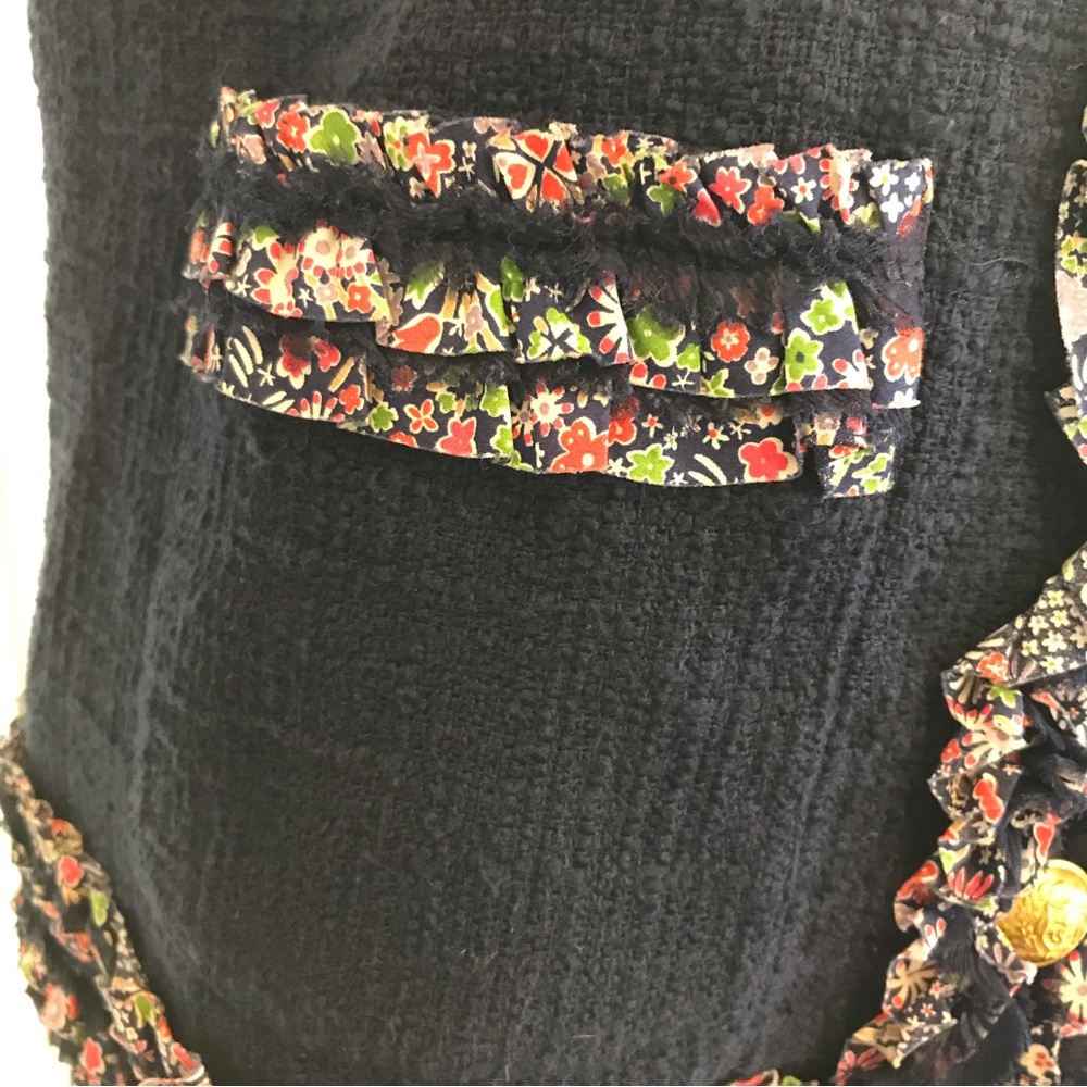 J.Crew Lady Jacket with Liberty Trim Navy Blue Size 8 - Picture 12 of 15